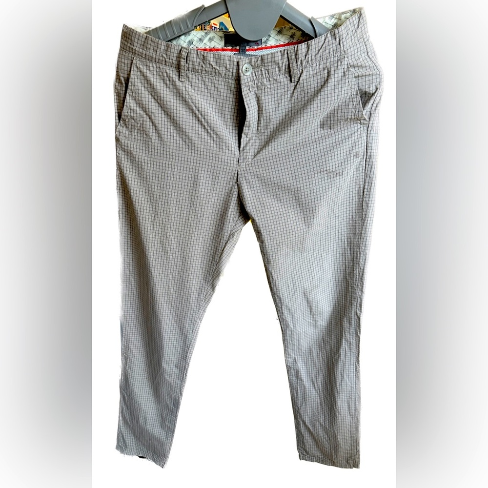 COTELAC Checkered Straight Leg Pants (Size 30)